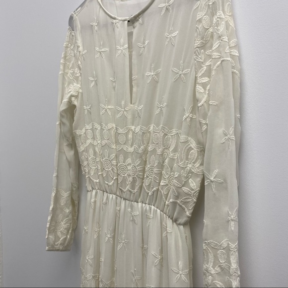 VINTAGE WEDDING/ SUMMER DRESS/ ENGAGEMENT MODEM LONG SLEEVE LACE / SIZS MEDIUM - Picture 6 of 16
